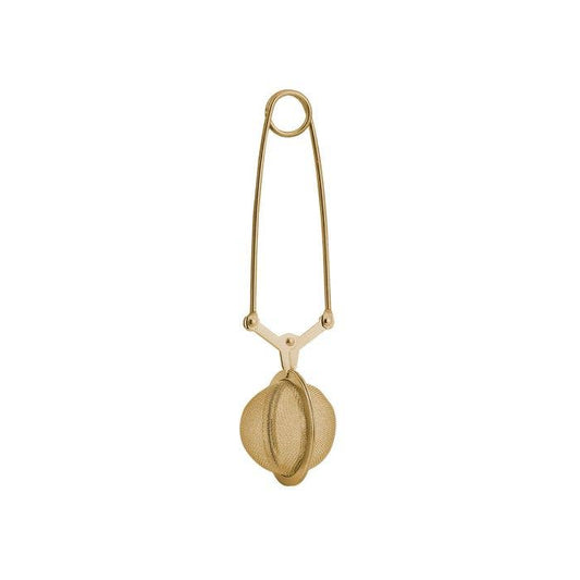 HIC Kitchen Gold Mesh Snap Tea Ball Infuser, 2in