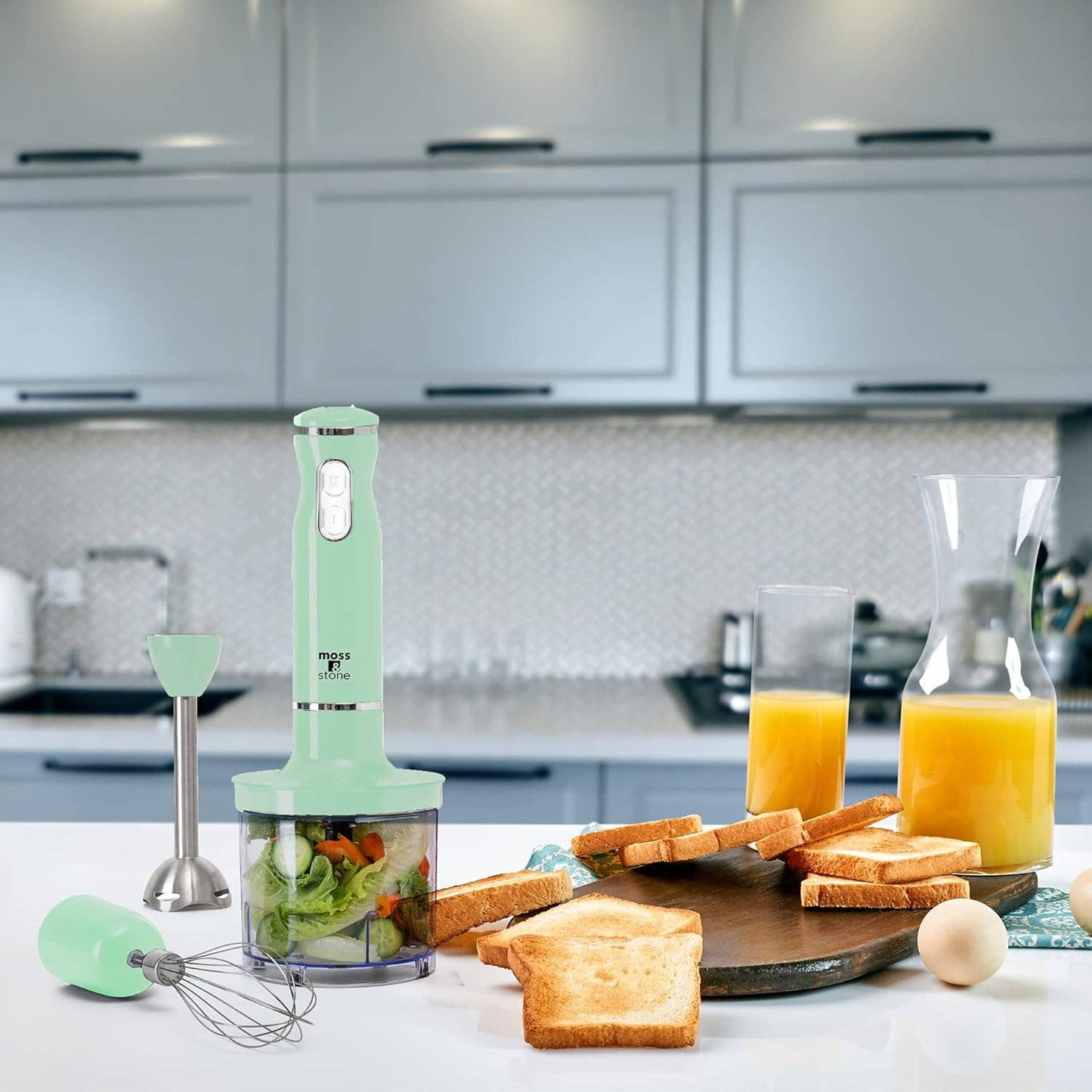 Electric Stick Blender w/Egg Whisk & Chopper- 300 Watt