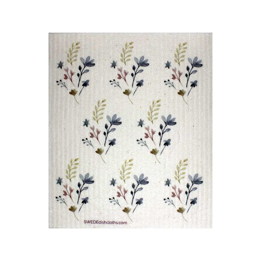 Swedish Dishcloth Purple Flower Pattern