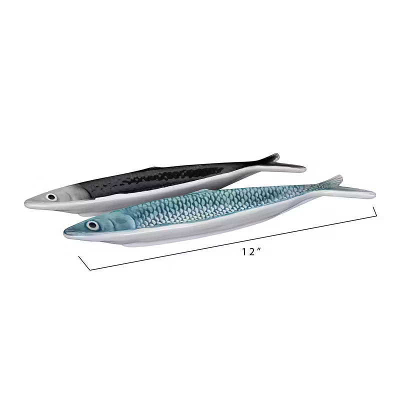 Hand-Painted Sardine Plate (2 colors)