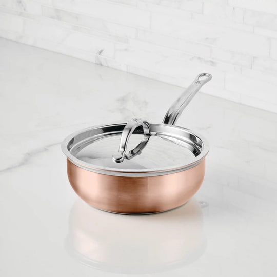 Hestan Copper Induction Saucier Pan, 2-Quart