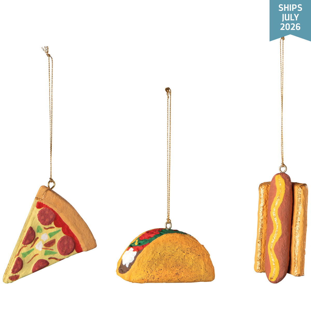 Fast Food Mache Christmas Tree Ornaments