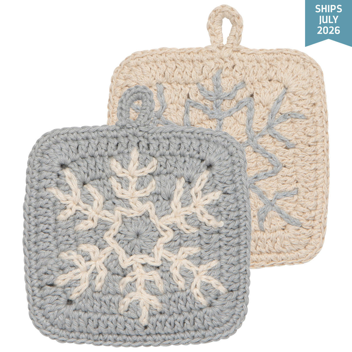 Snowfall Christmas Crochet Sponges Set of 2