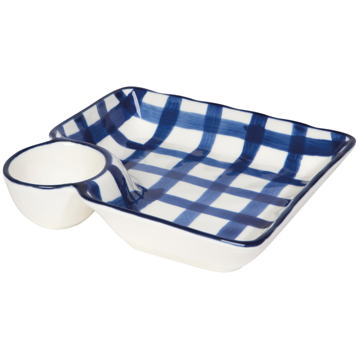Grid Dip n Dish Plate