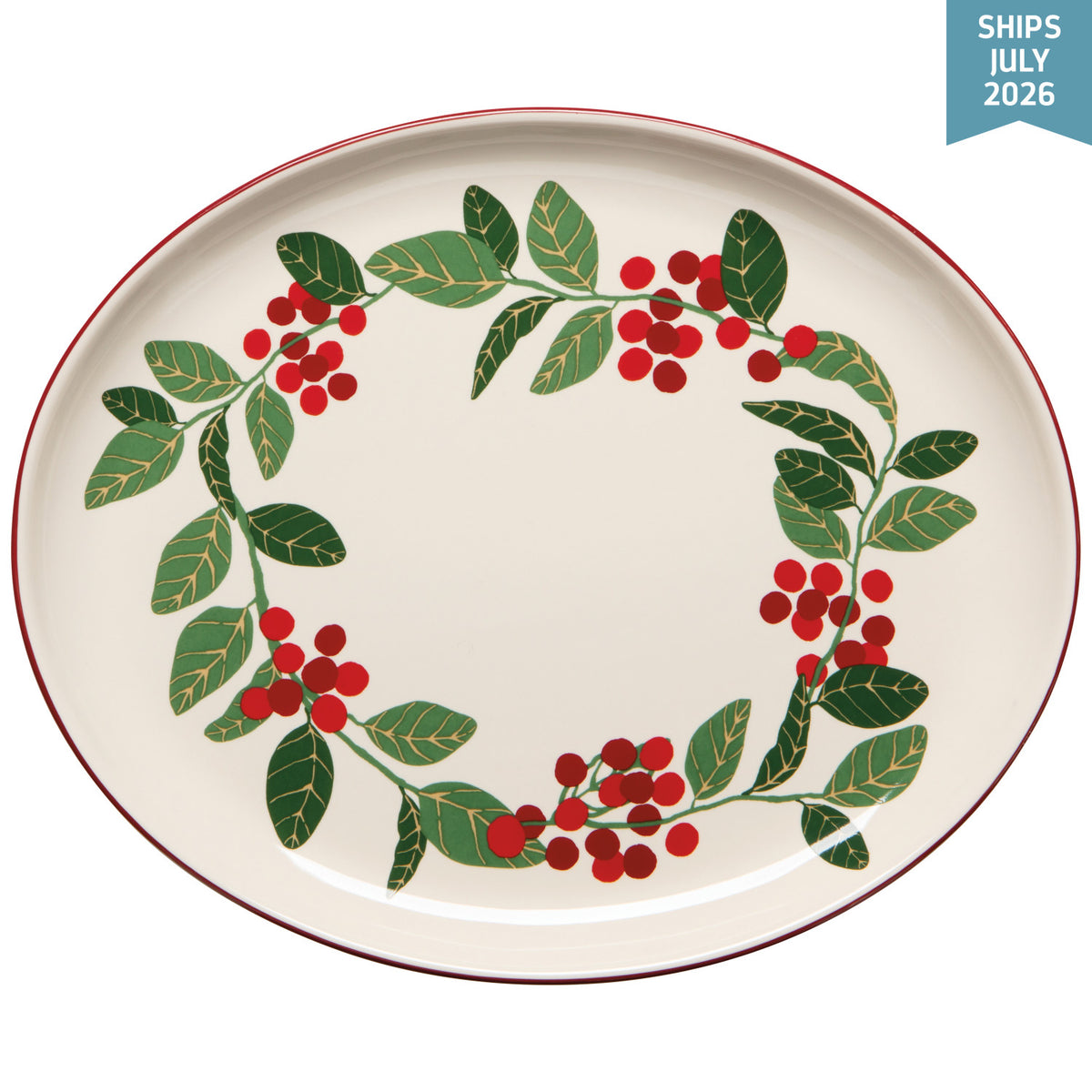 Merry Berry Christmas Shaped Dish