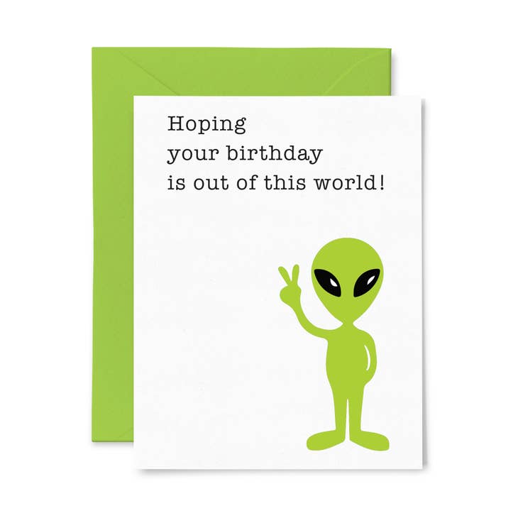 Alien Birthday Card