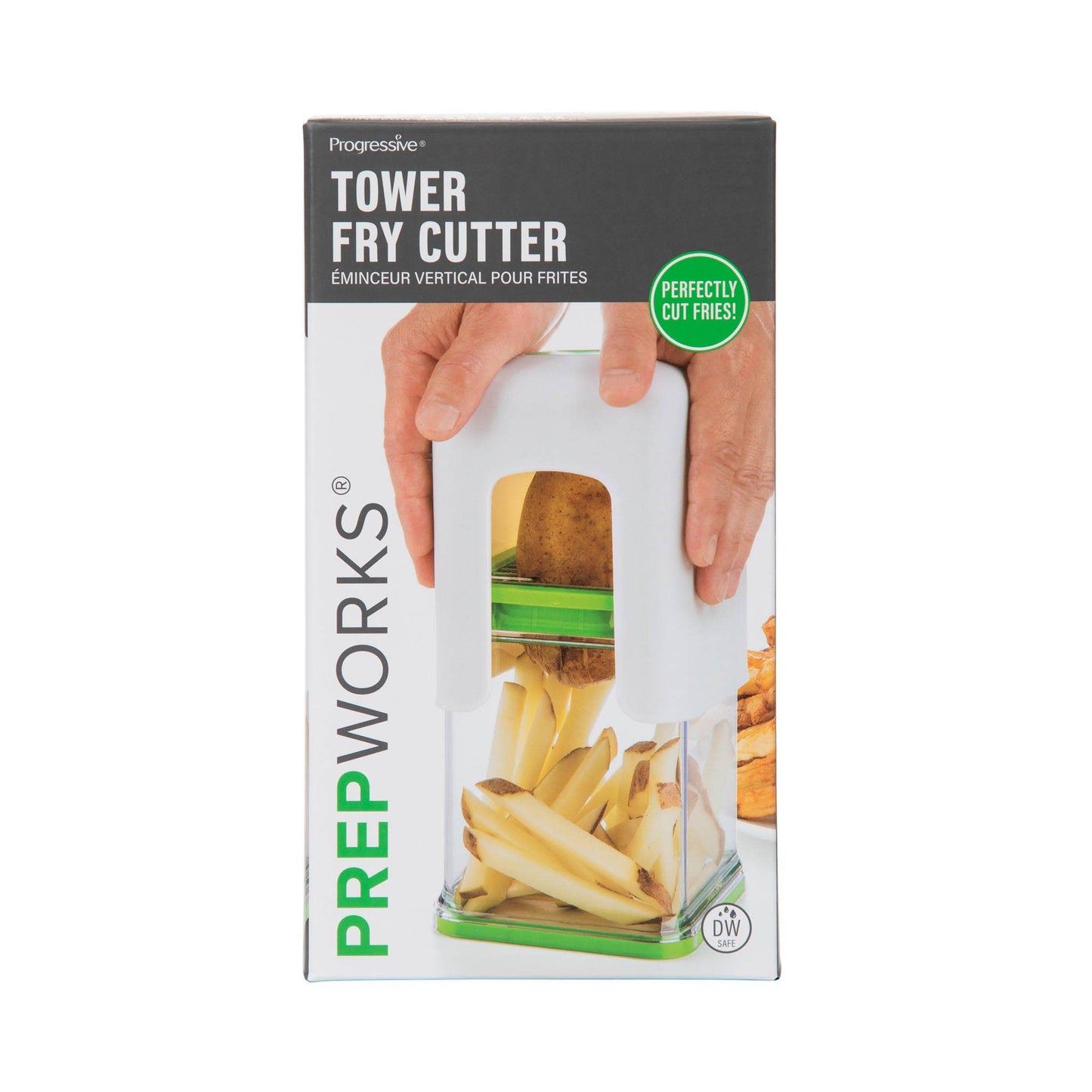Progressive Tower Fry Cutter, Stainless Blades, For Veggies