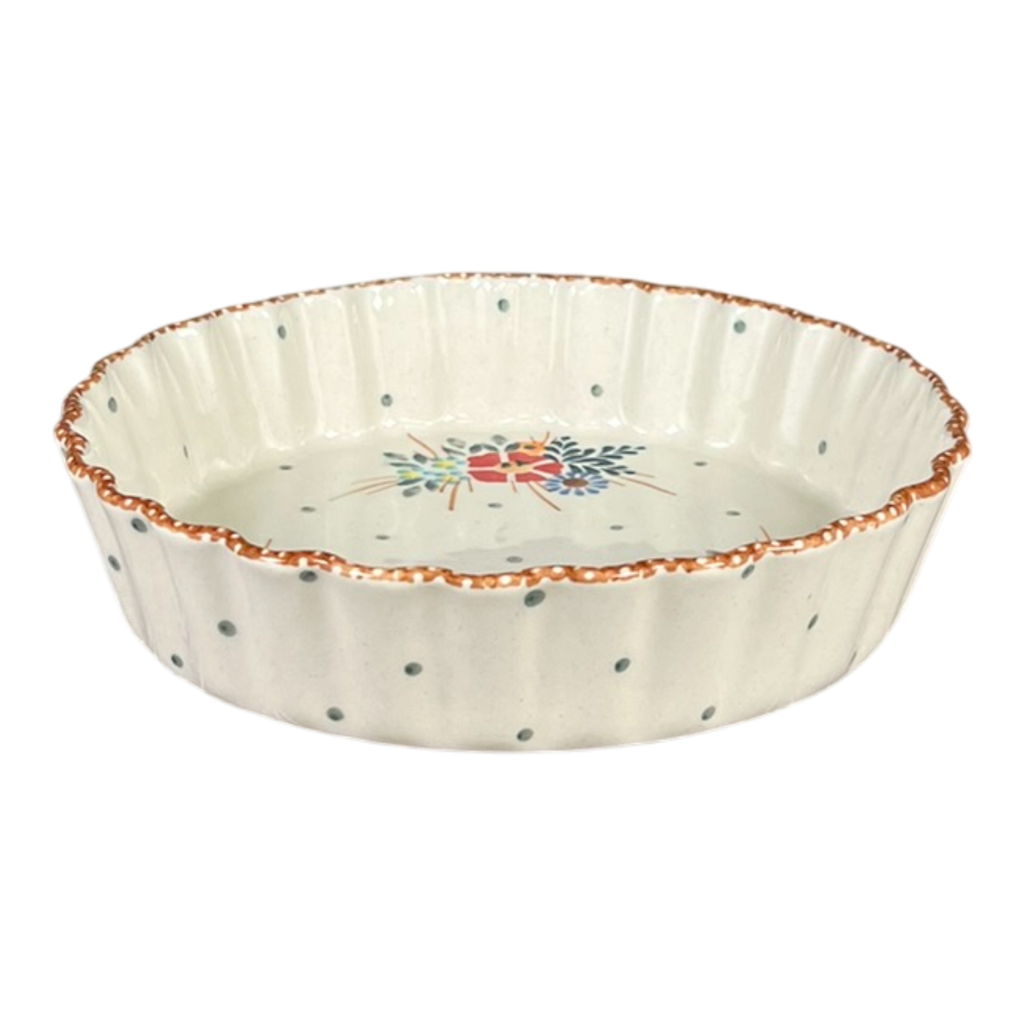 Quiche Dish, Round, 7.5" Small in "Country Pride" by Manufaktura | F055T-GM13