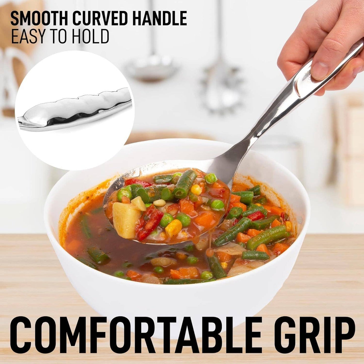 Stainless Steel Serving Spoon - Large 11.5" Cooking Spoon