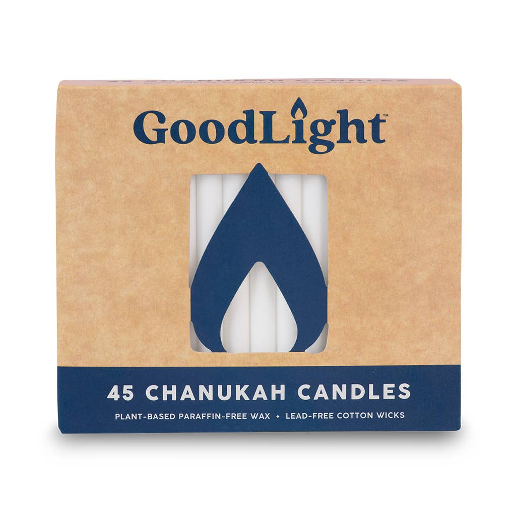 Hanukkah Candles: 45-Count Box: Blue & White