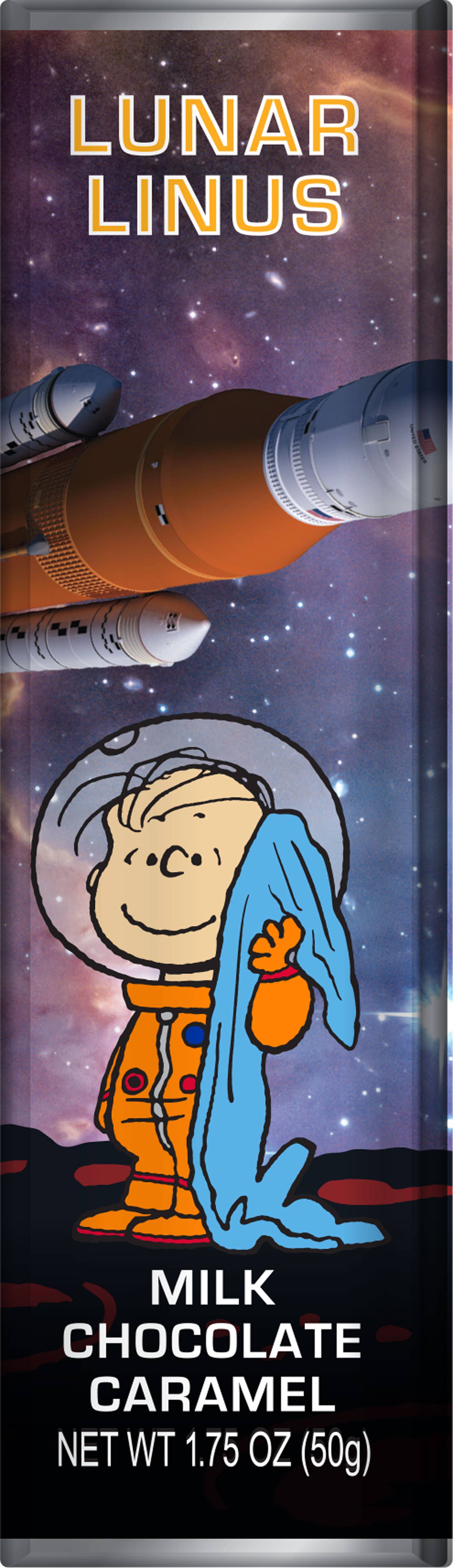 Snoopy Peanuts Gang space theme chocolates 5-bar gift pack