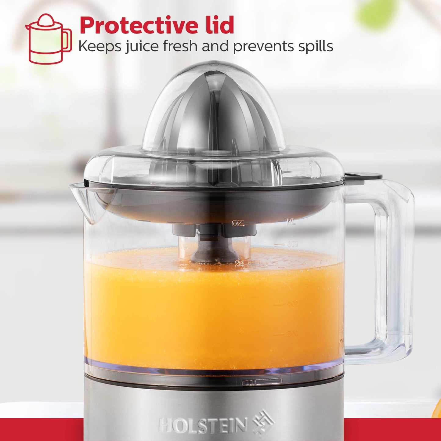 27-OZ ELECTRIC CITRUS JUICER - BLACK AND STAINLESS STEEL