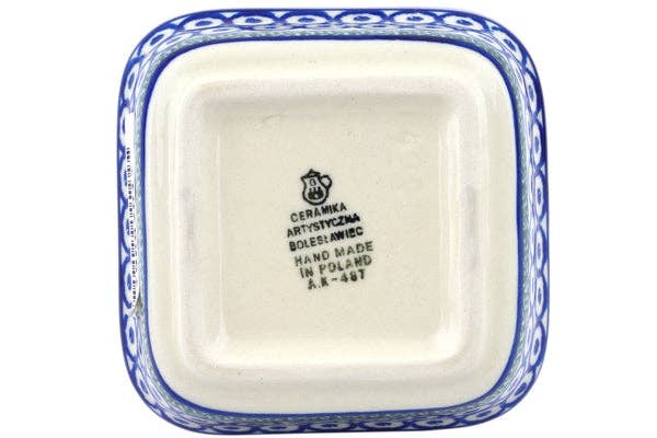Square Bowl 4" Water Tulip Theme