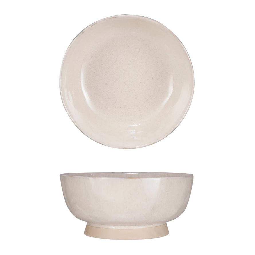 Stoneware Footed Bowl 10"