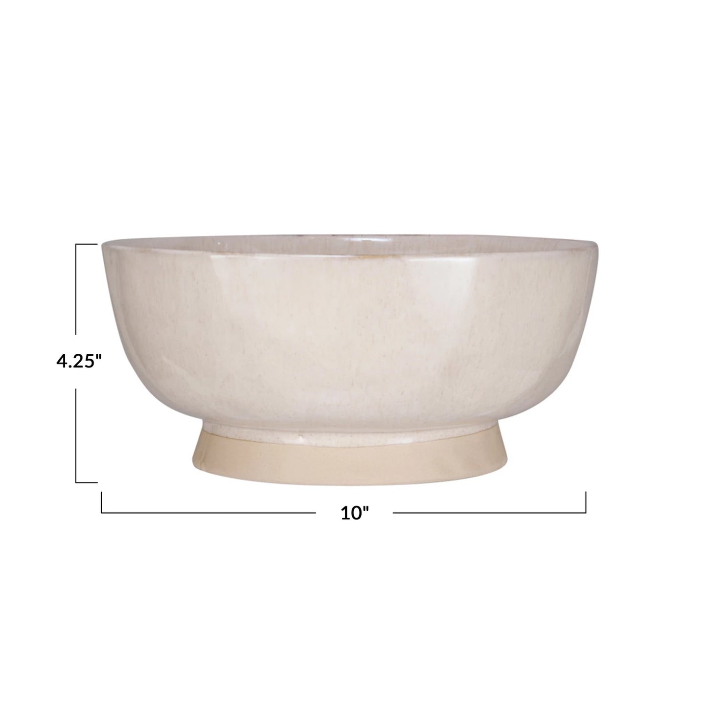 Stoneware Footed Bowl 10"