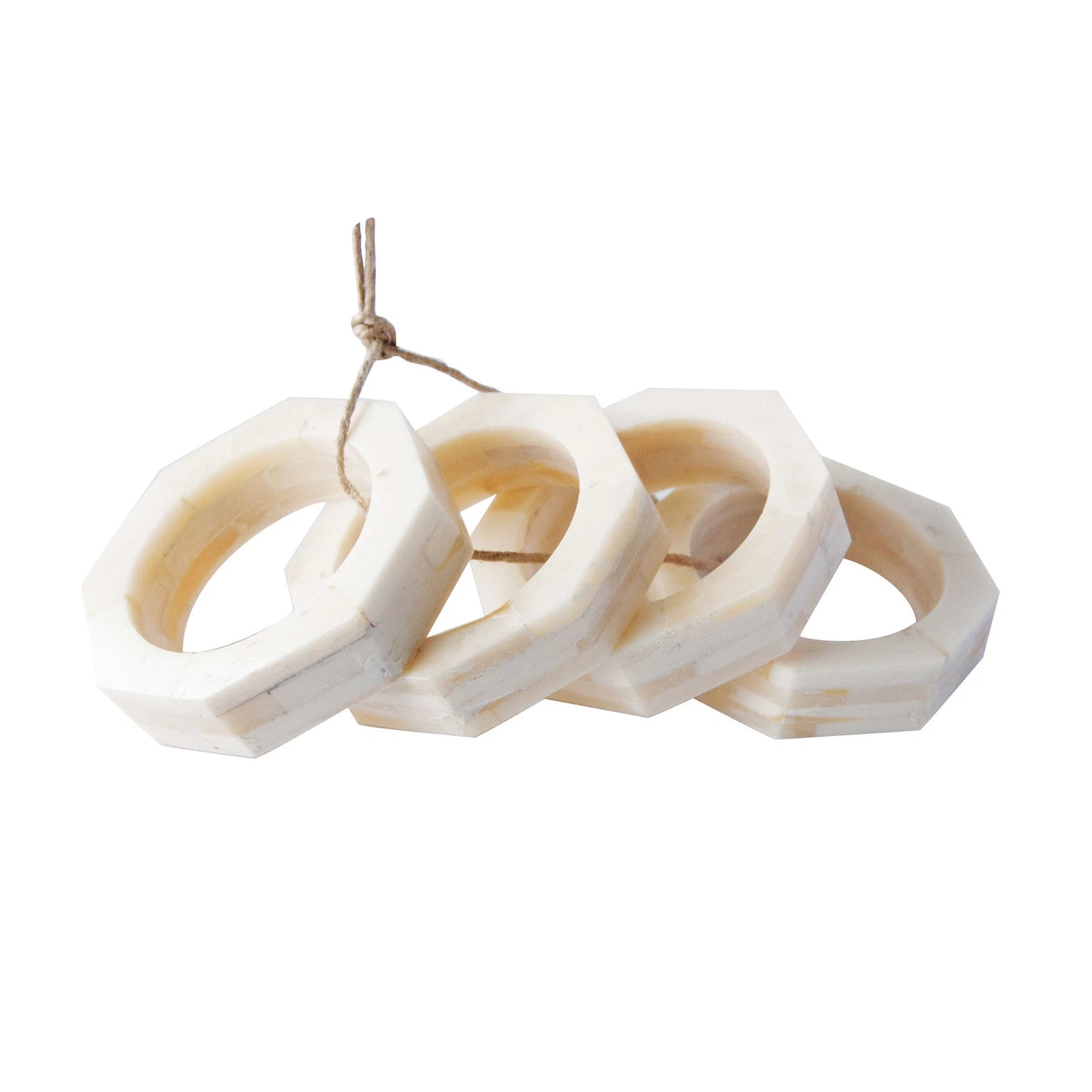 Octagon Napkin Rings, Set of 4