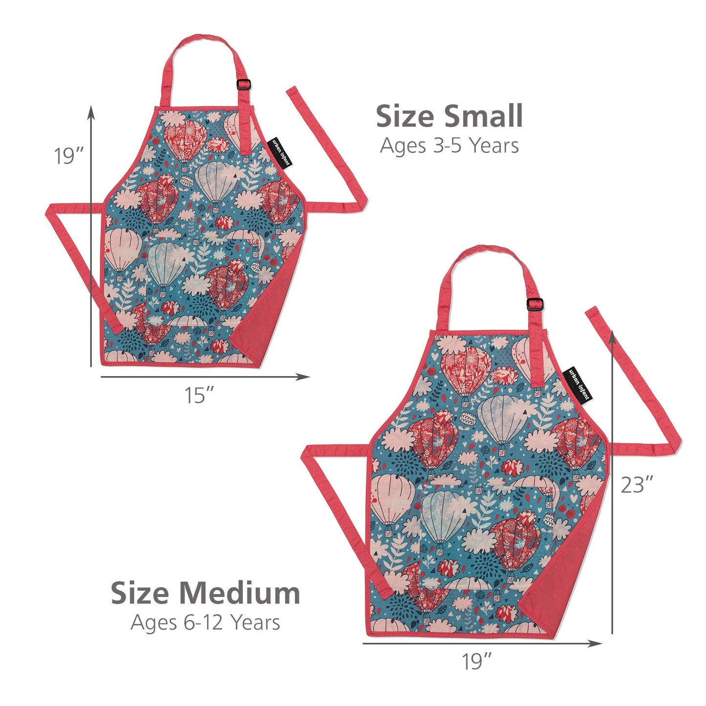 Little Helper Kids Apron, Washable Cotton/Poly - Balloons