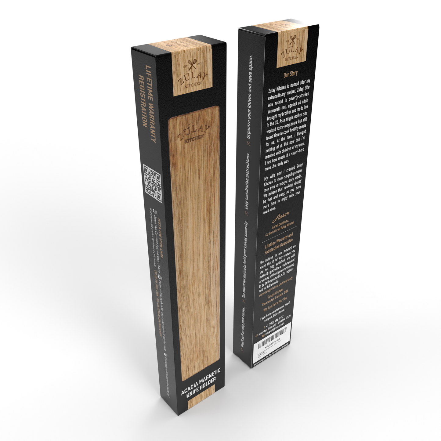 Magnetic Knife Holder - Powerful Wood Magnetic Knife Strip