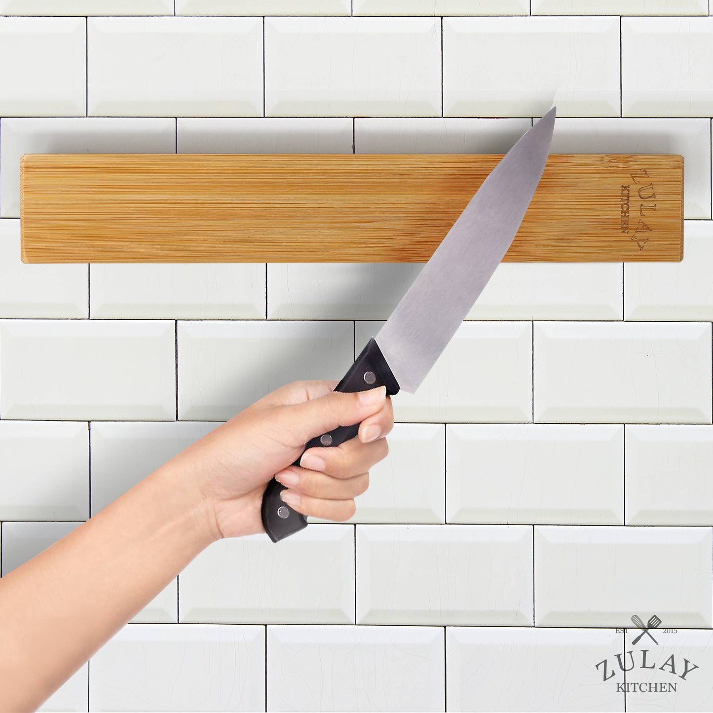 Magnetic Knife Holder - Powerful Wood Magnetic Knife Strip