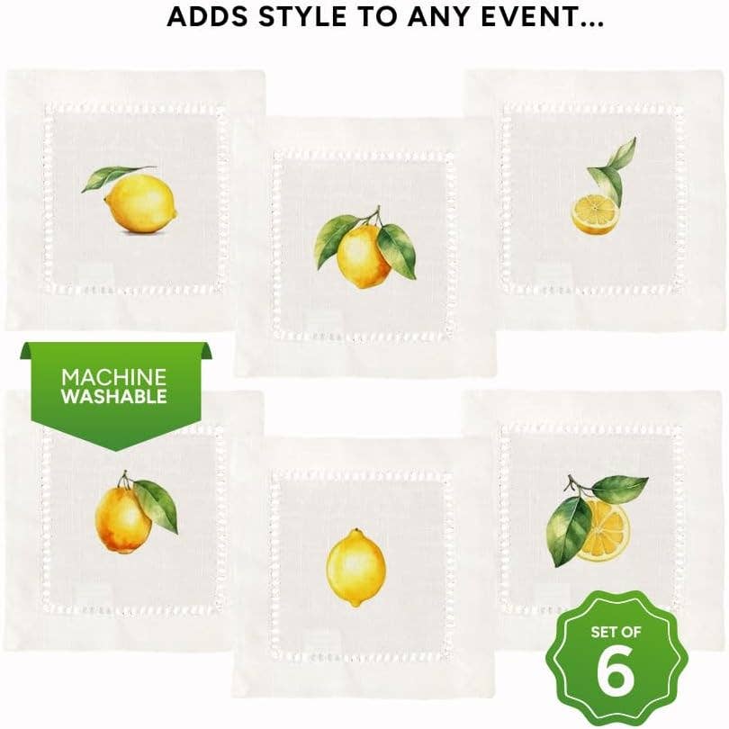 Hemstitch Napkins Lemons