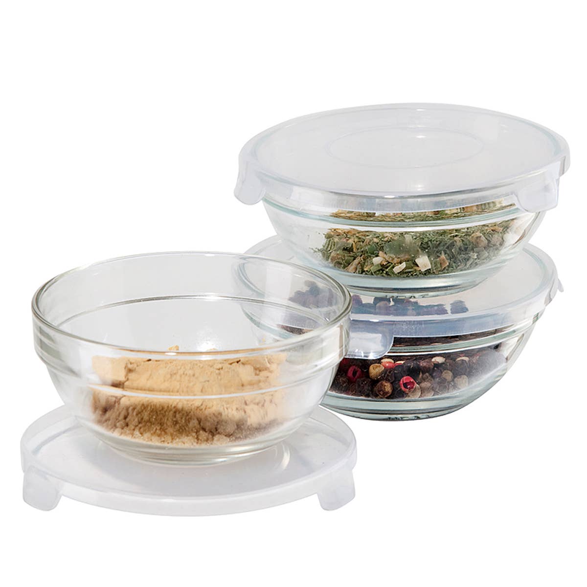 Pinch Bowls - Set of 3, Glass (4 oz)