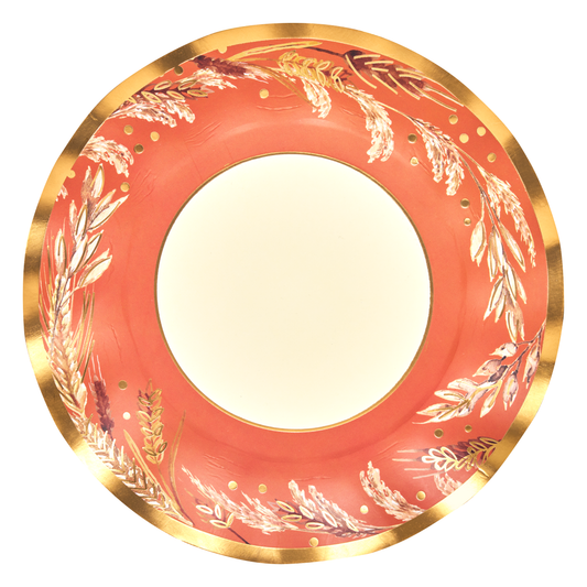 Harvest Wheat Wavy Dinner Plates/8pk