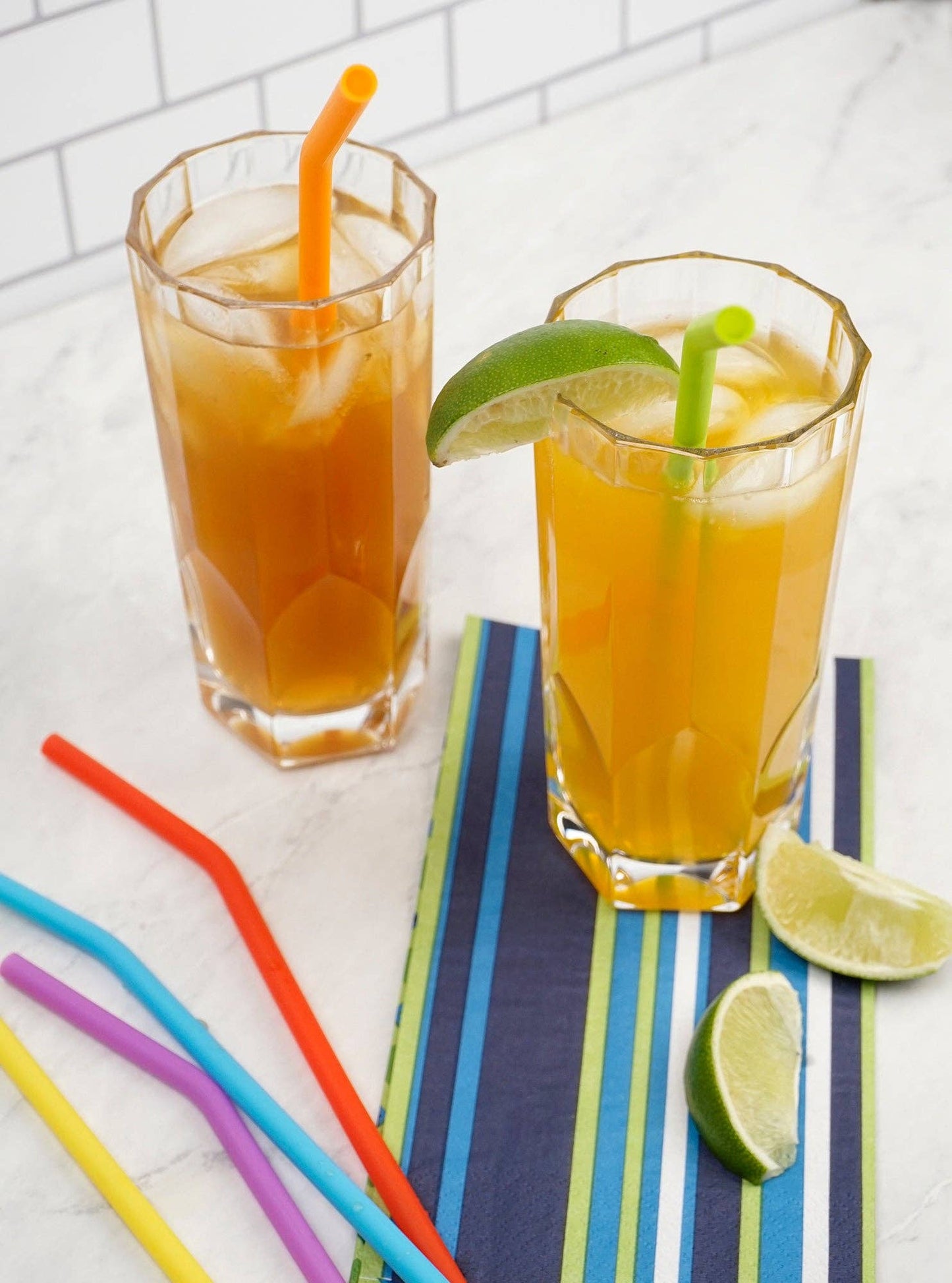 10In Silicone Straw Set Of 6