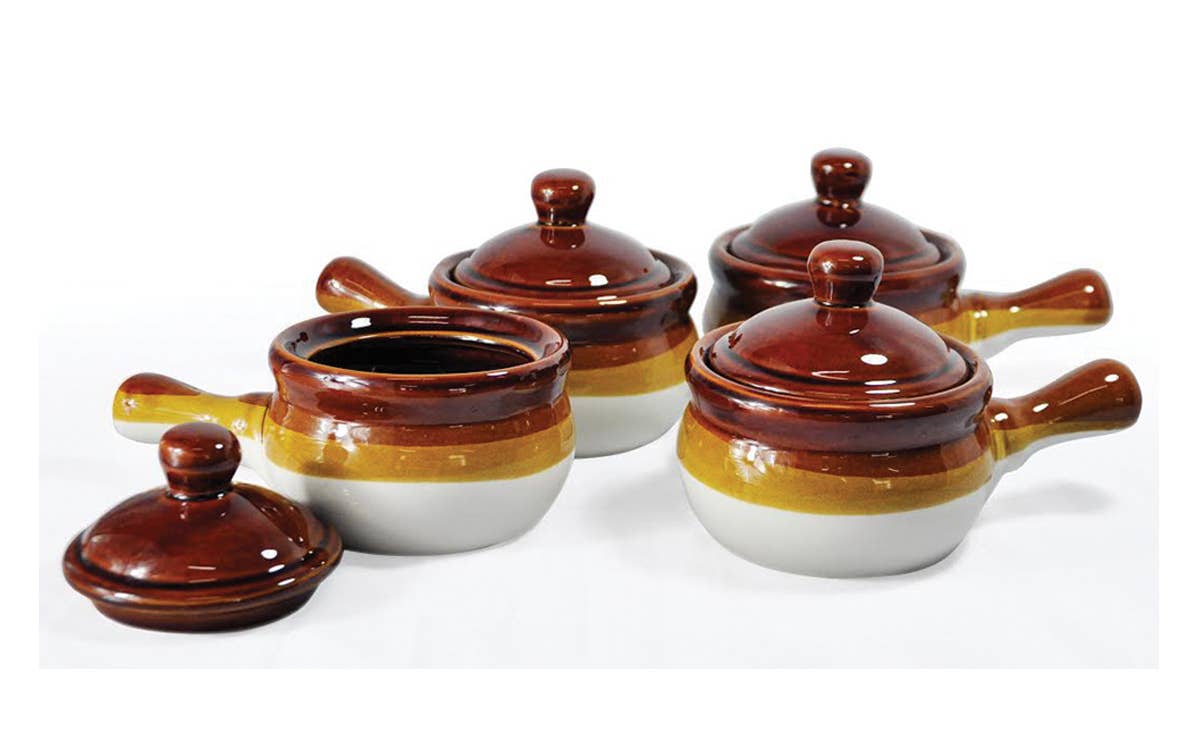 Onion Soup Bowl Brown Stoneware 12.6oz