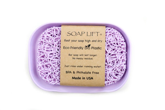 Waterfall Soap DISH SET w/ Soap Lift - Lavender