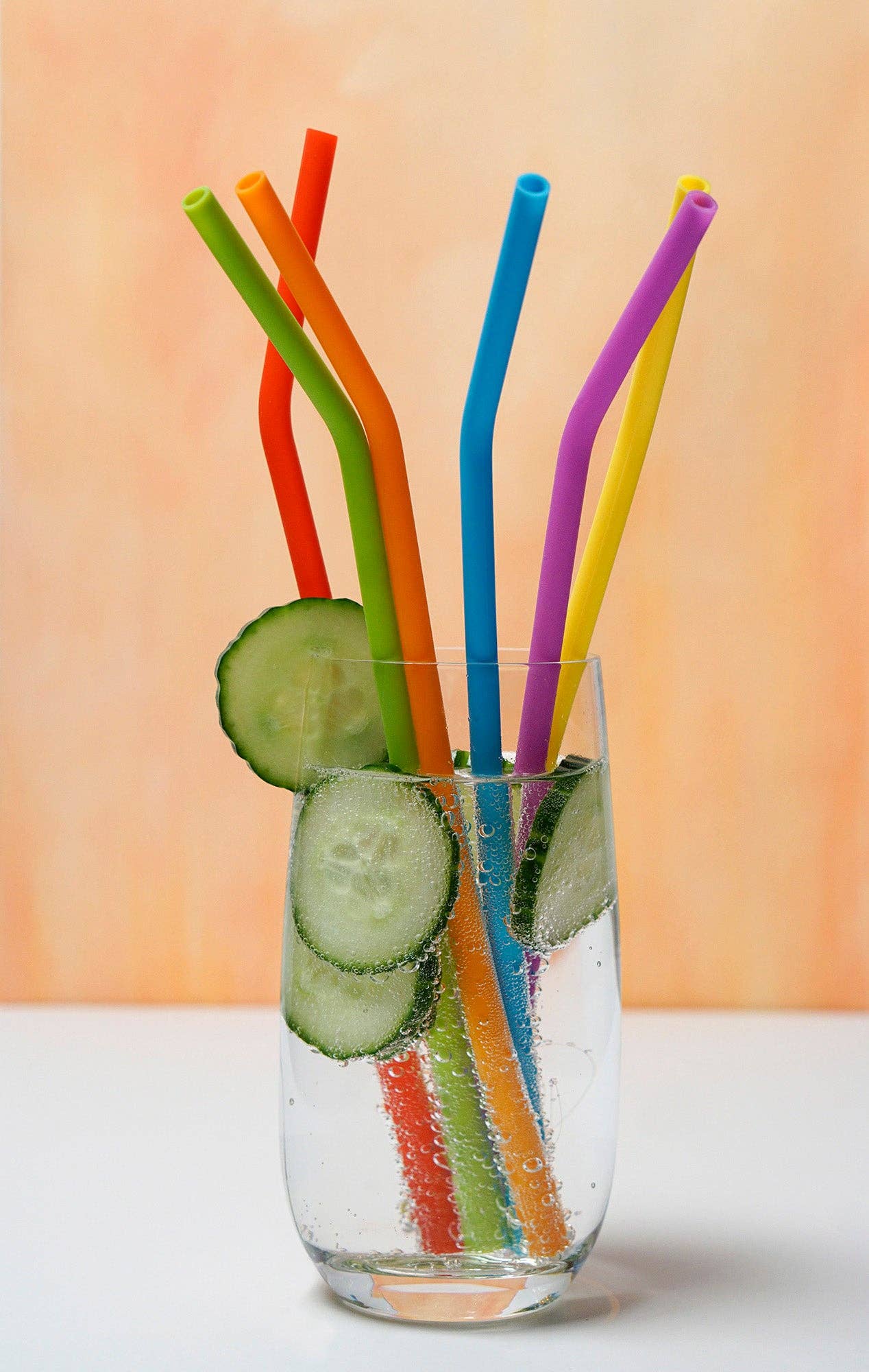 10In Silicone Straw Set Of 6