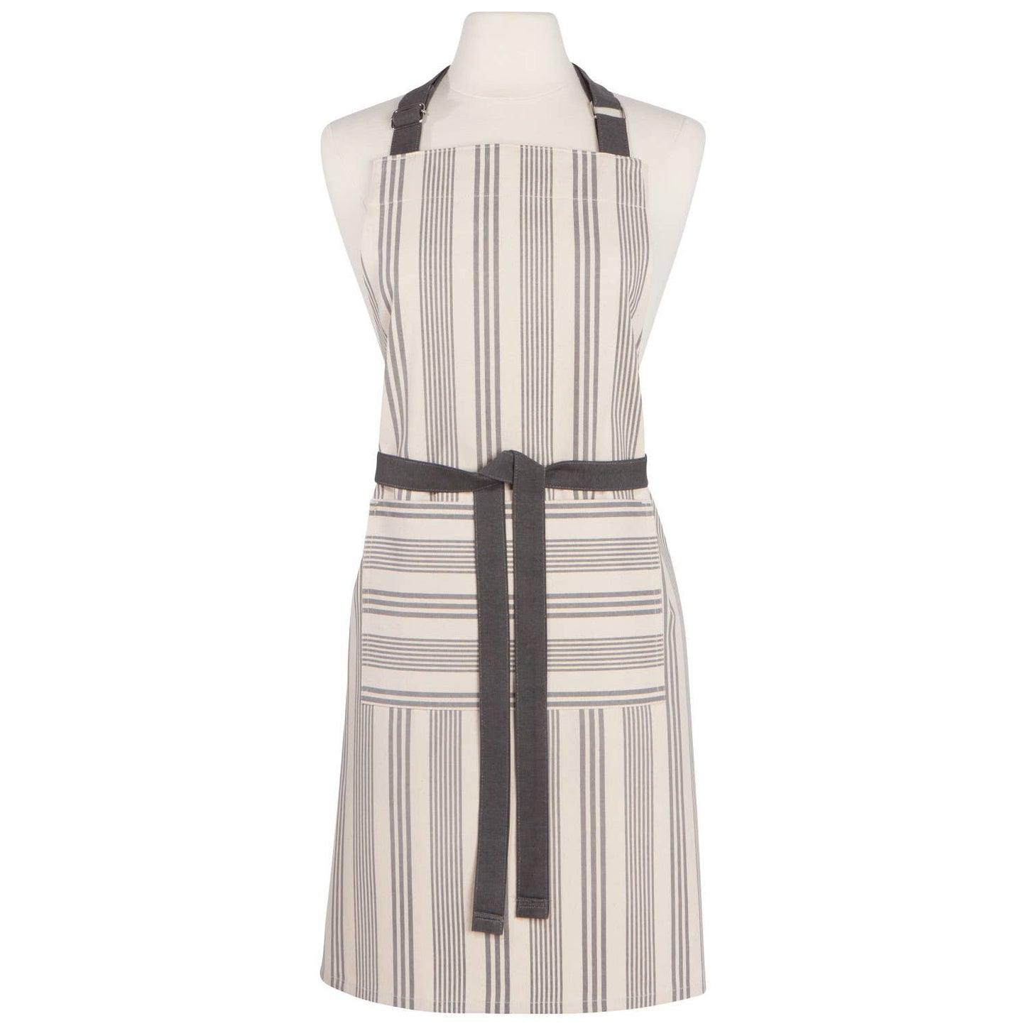 Pencil Stripe Gray  Chef Apron