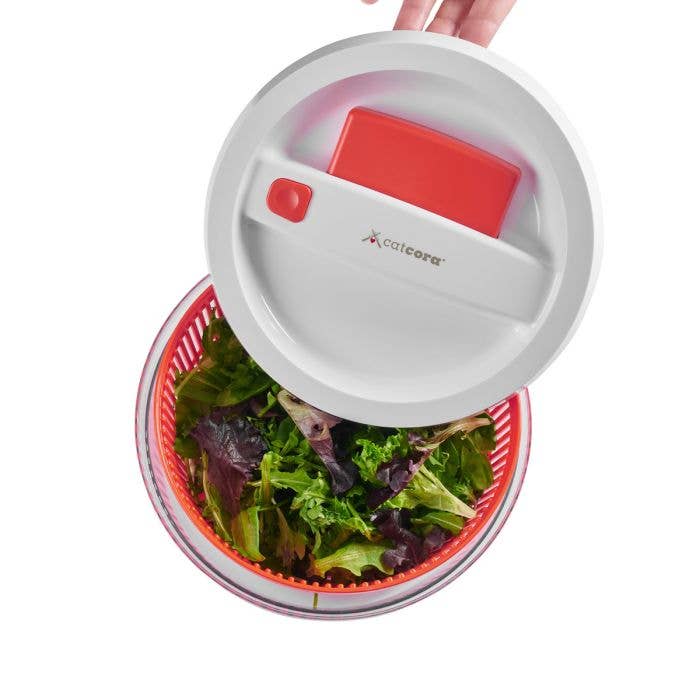 CatCora QuickSpin One-Handed Salad Spinner