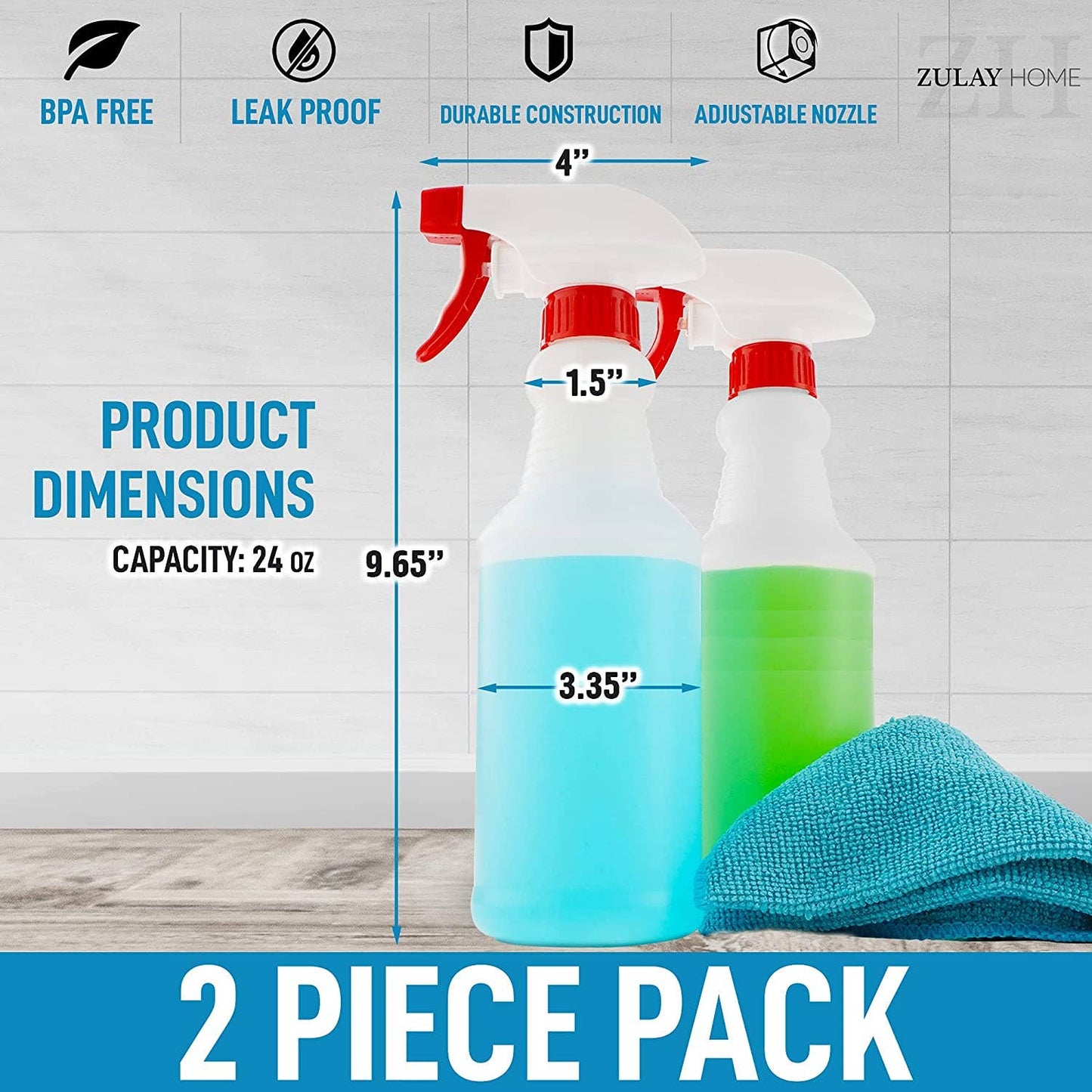 24oz Spray Bottle –Heavy Duty Leakproof