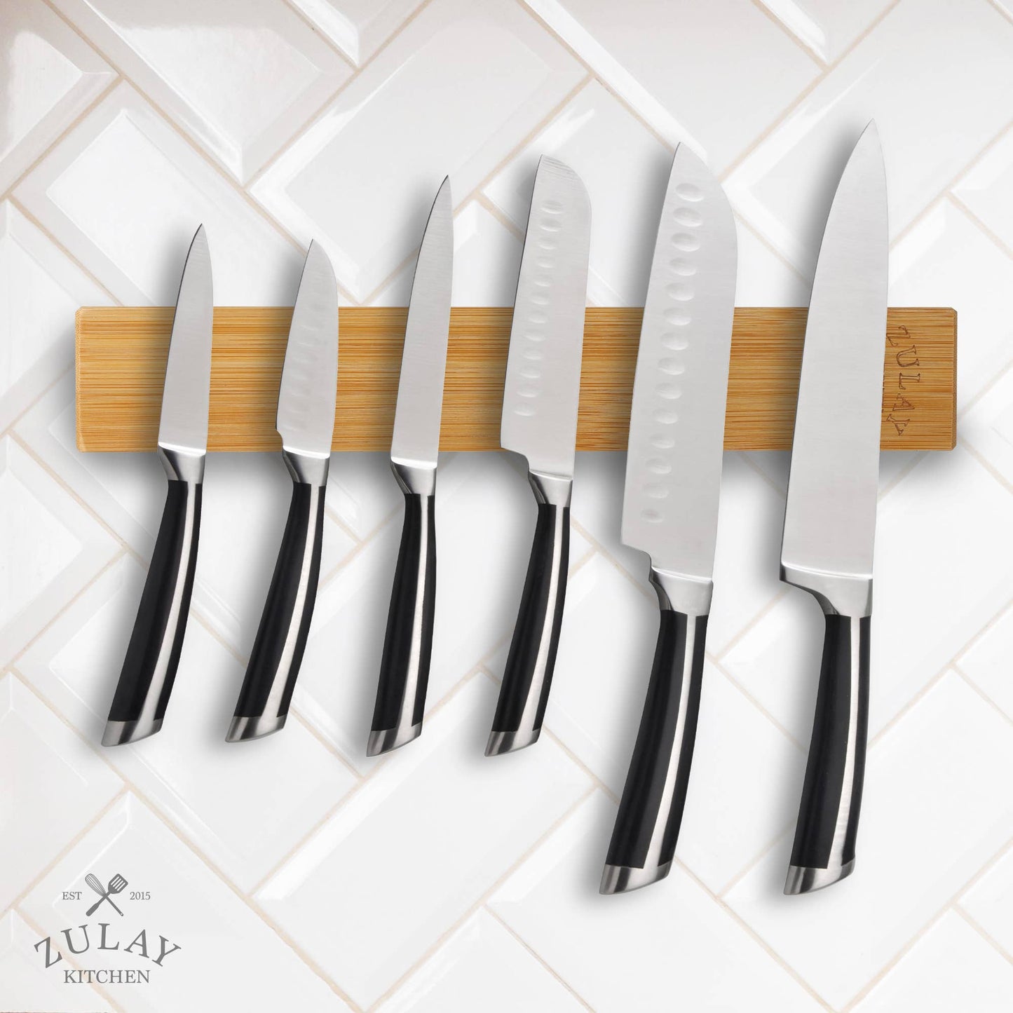 Magnetic Knife Holder - Powerful Wood Magnetic Knife Strip