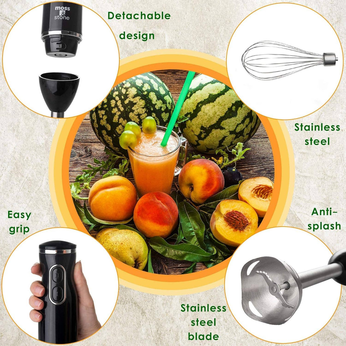 Hand Blender With Egg Whisk- 260 Watt