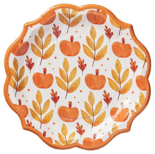 Paper Salad Plate Hello Autumn/8pk