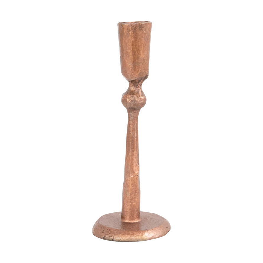 Hand-Forged Metal Taper Holder with Antique Finish