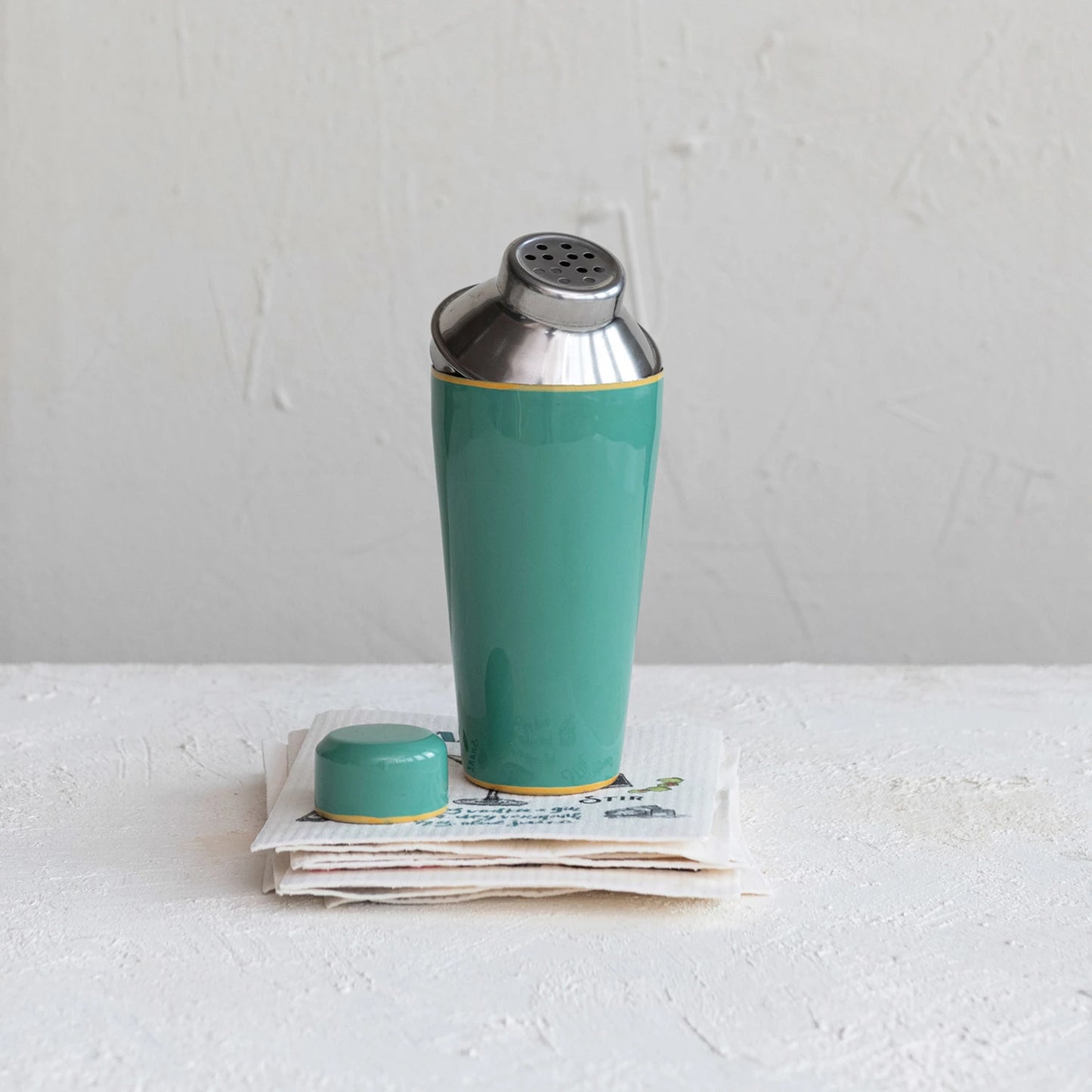 Enameled Stainless Steel Cocktail Shaker 21oz