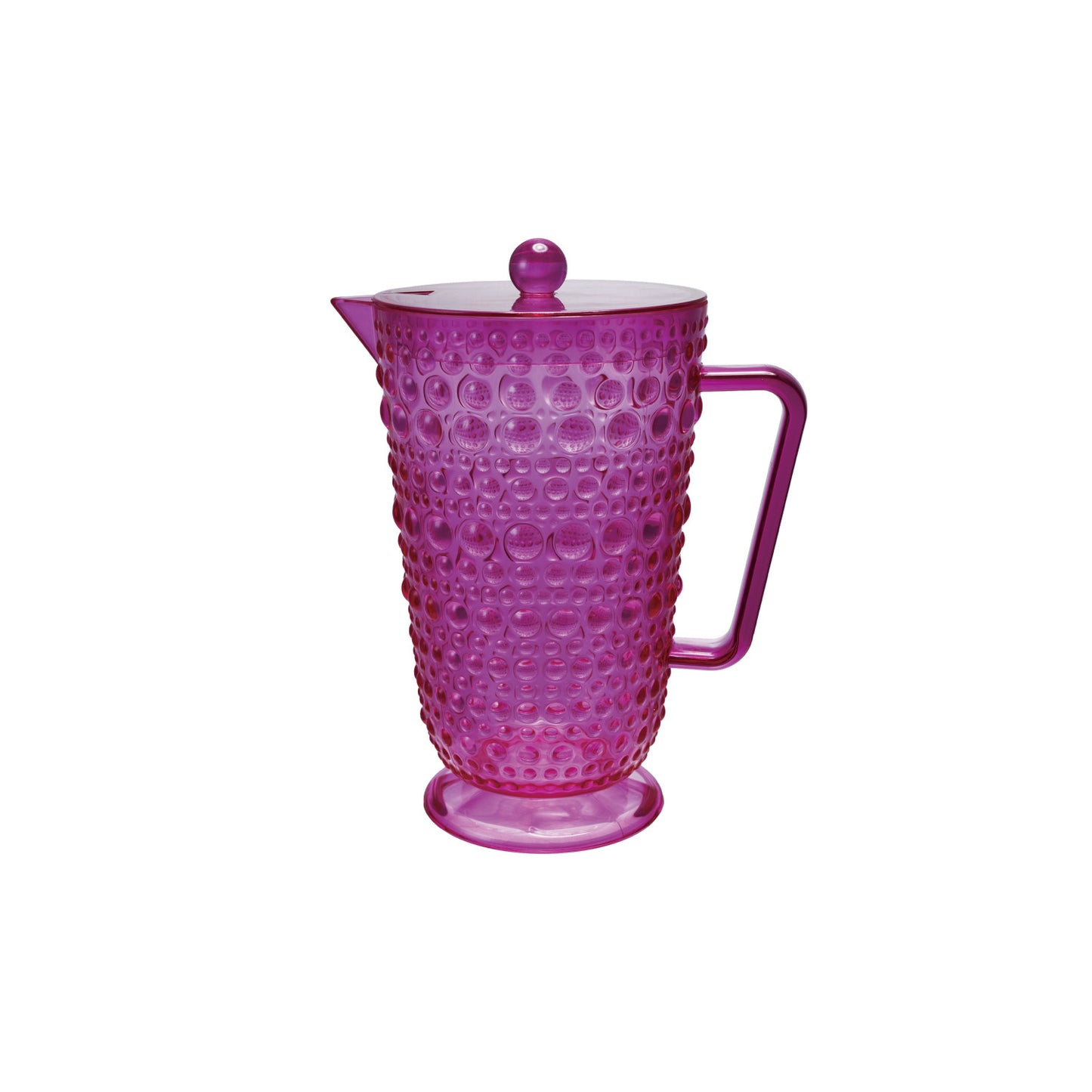 Acrylic Footed Pitcher With Lid & Raised Dots, 2 Qt.