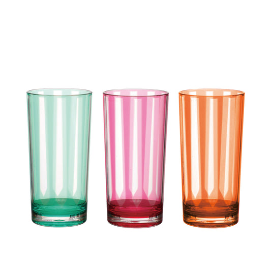 Acrylic Drinking Glass with Stripes, 20 oz