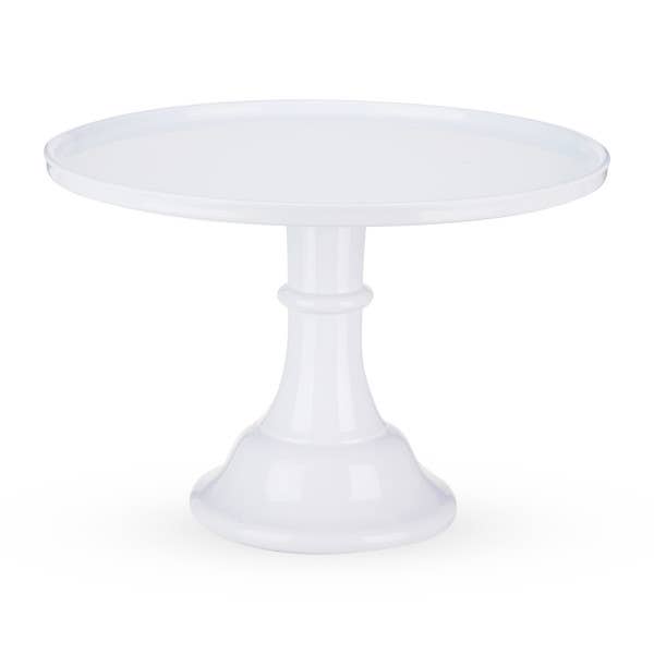 11.5" Collapsable Melamine Cake Stand - White