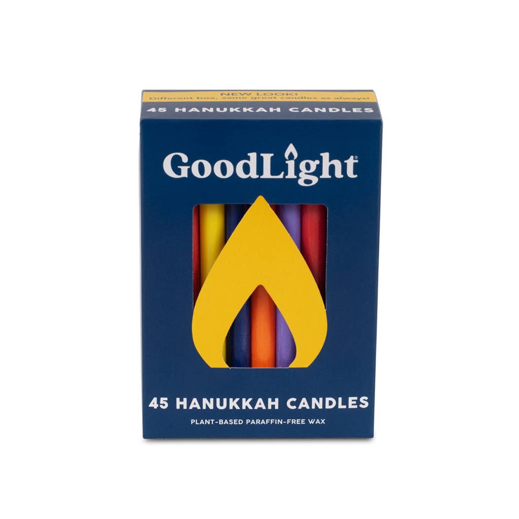 Hanukkah Candles: 45-Count Box: Blue & White