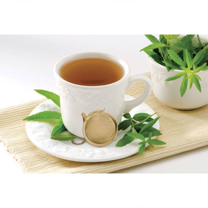 HIC Kitchen Gold Mesh Ball Tea Infuser, 2in