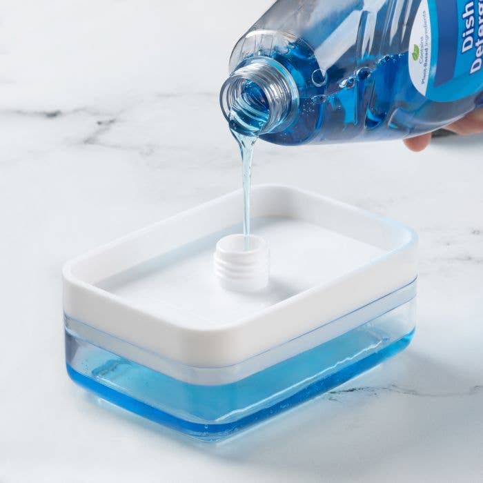 HIC Kitchen Soap Dispensing Sponge Holder With Sponge