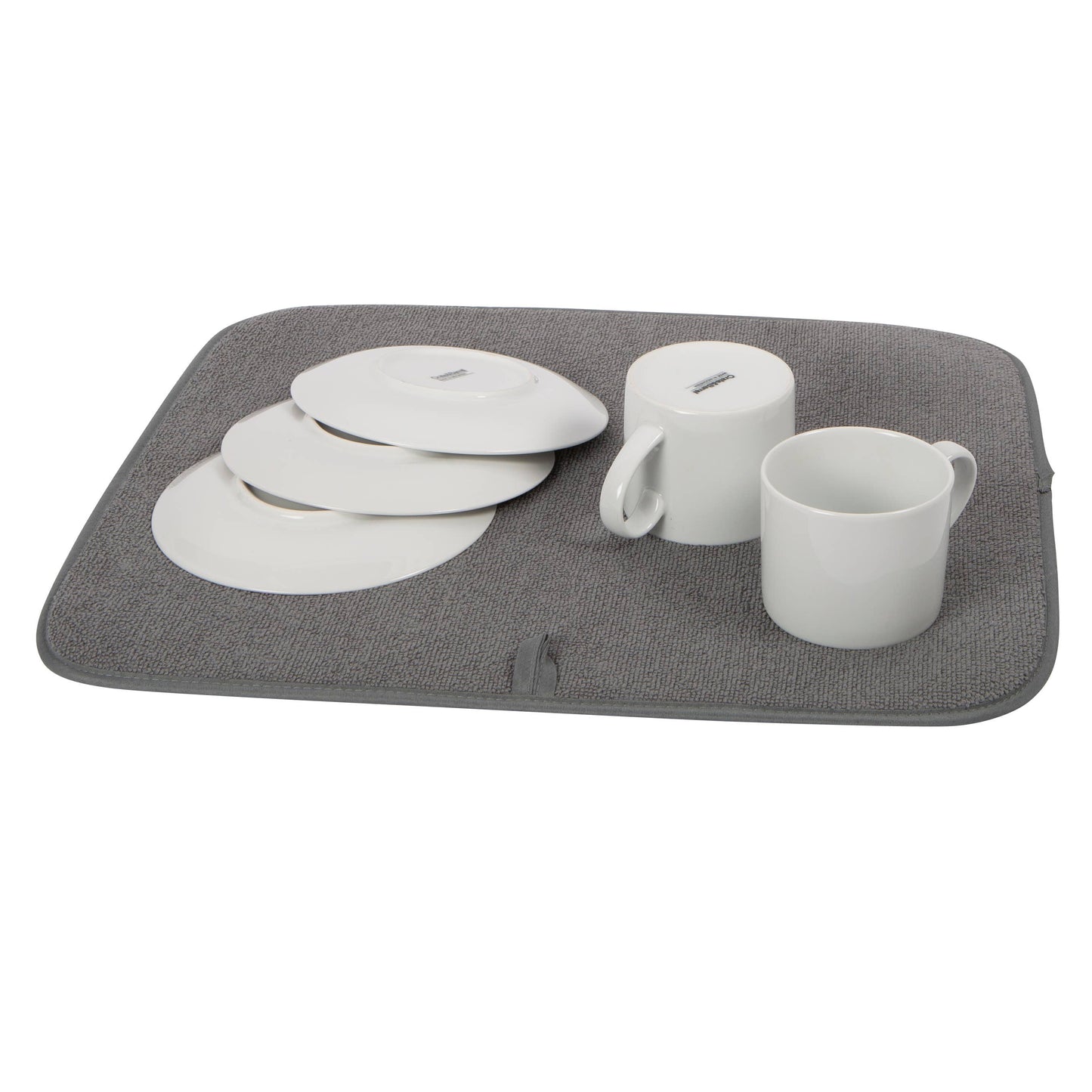 Dish Drying Mat - Microfiber, 16x18 - Gray