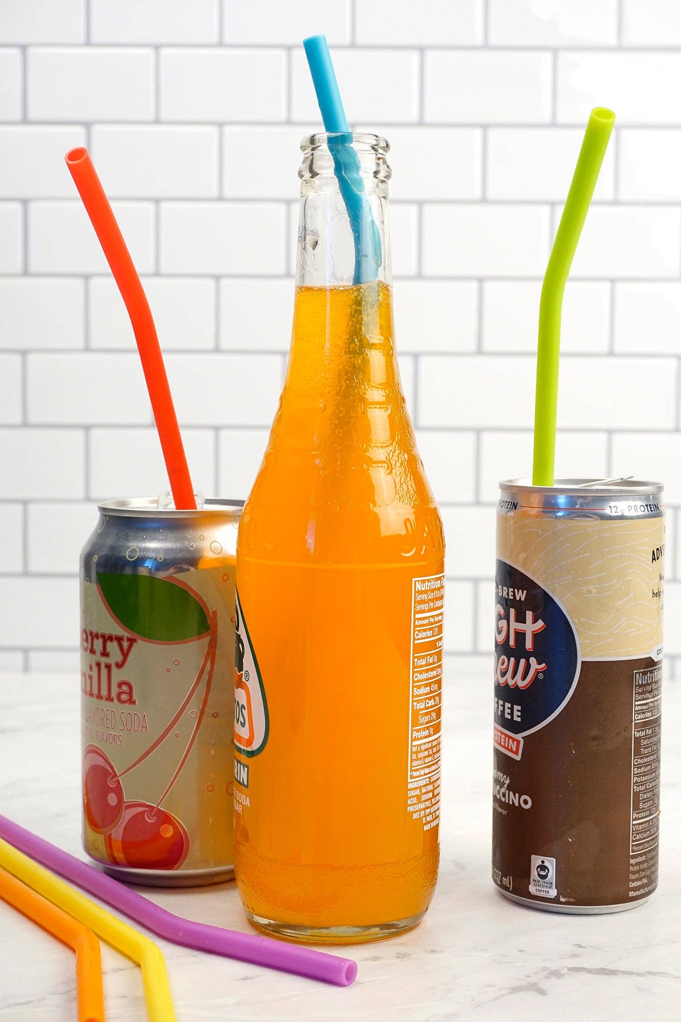 10In Silicone Straw Set Of 6
