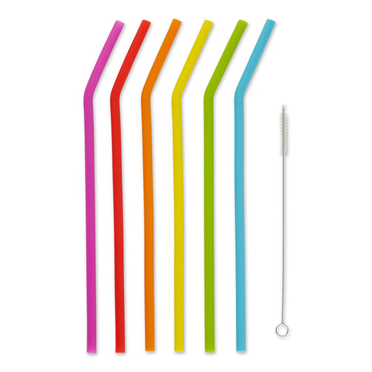 10In Silicone Straw Set Of 6