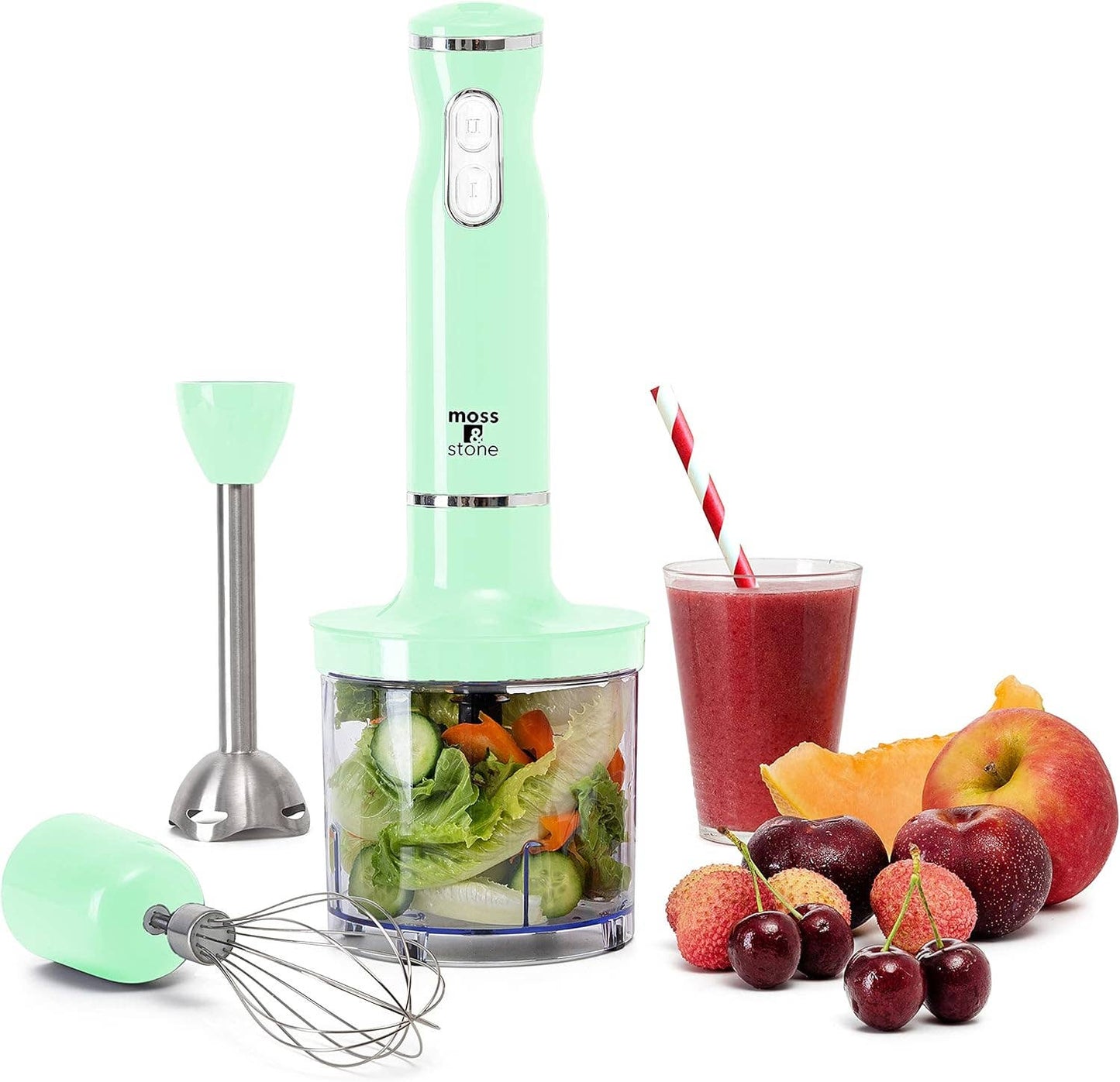 Electric Stick Blender w/Egg Whisk & Chopper- 300 Watt
