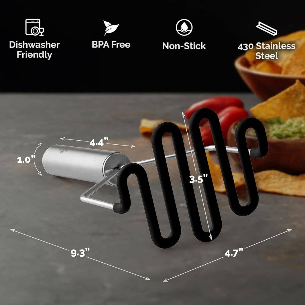 Potato Masher with Premium Silicone-Coated Stainless Steel