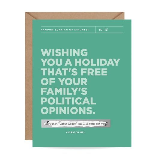 Political Opinions Scratch-off Card
